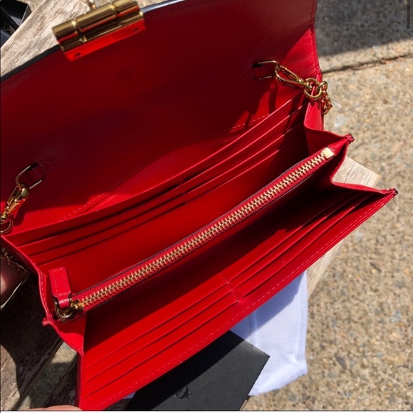 MCM Visetos Large Patricia Chain wallet ruby red - Picture 5 of 7